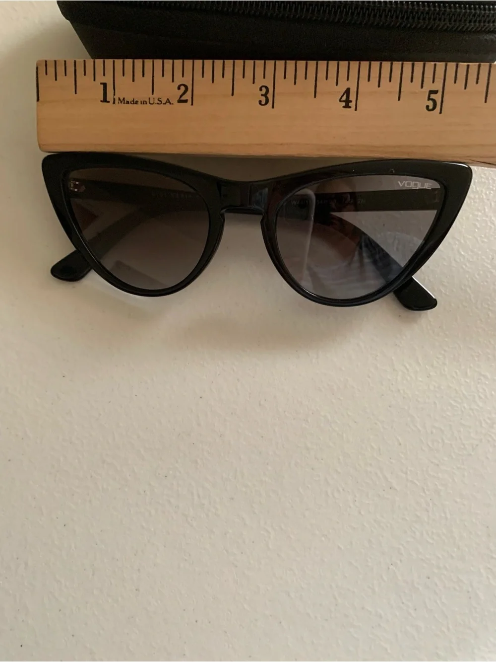 Vogue Black Cat-Eye Sunglasses with Dark Lenses